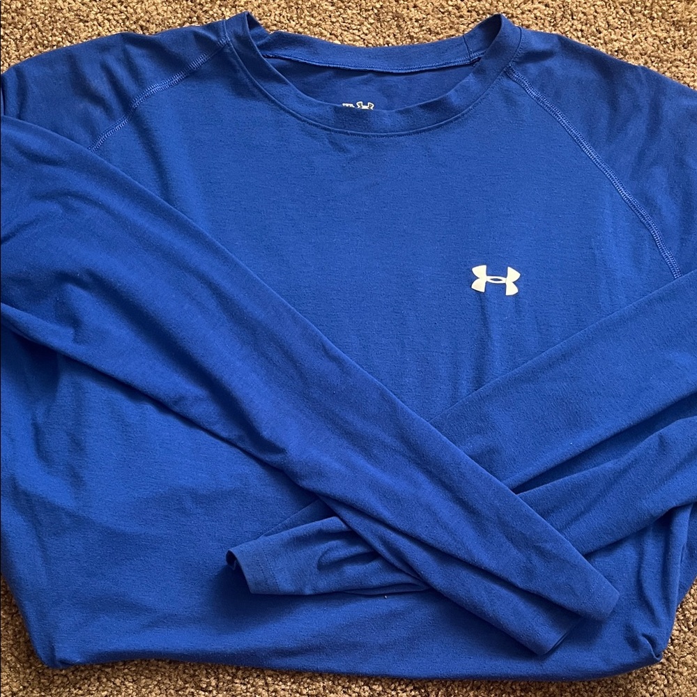 Under Armour Men's Royal Blue Long Sleeve Crew Performance Tee